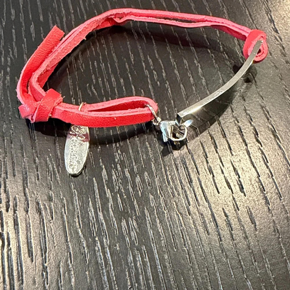 NWT Plunder Pink leather and silver tone Bracelet mix and match 3 for $35